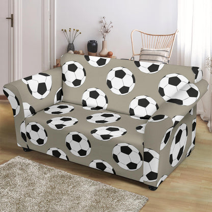Soccer Ball Print Design LKS302 Loveseat Couch Slipcover