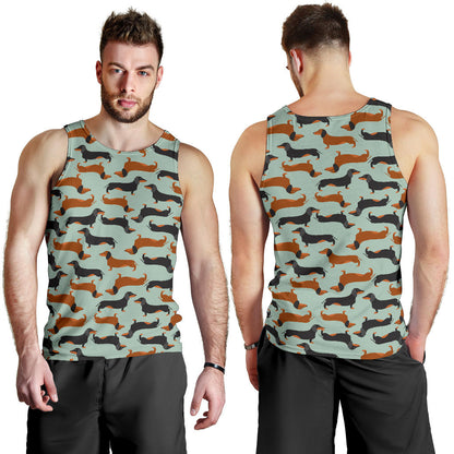 Dachshund Cute Print Pattern Men Tank Top