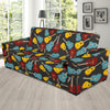 Acoustic Guitar Pattern Print Design 01 Sofa Slipcover