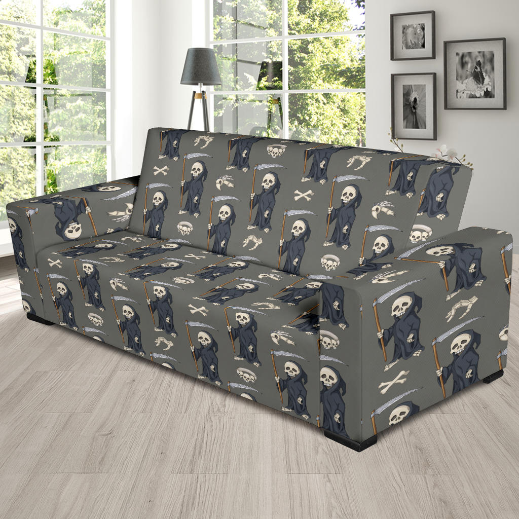 Skeleton Print Design LKS308 Sofa Slipcover