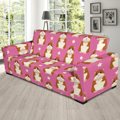 Hamster Cute Pattern Print Design 02 Sofa Slipcover