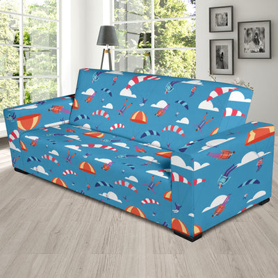 Skydiving Pattern Print Design 03 Sofa Slipcover