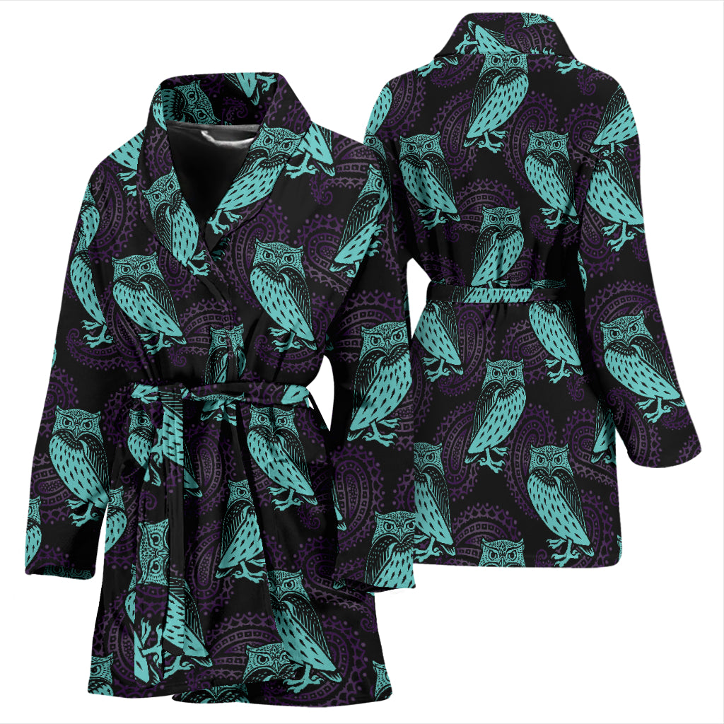 Tribal Pattern Print Design LKS3010 Women Bathrobe