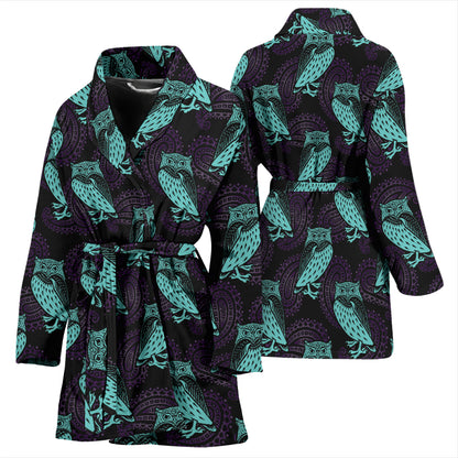 Tribal Pattern Print Design LKS3010 Women Bathrobe
