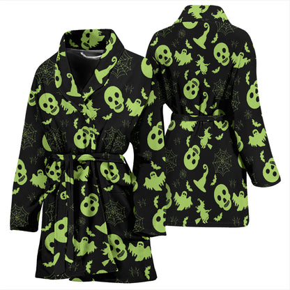 Witch Halloween Print Design LKS306 Women Bathrobe