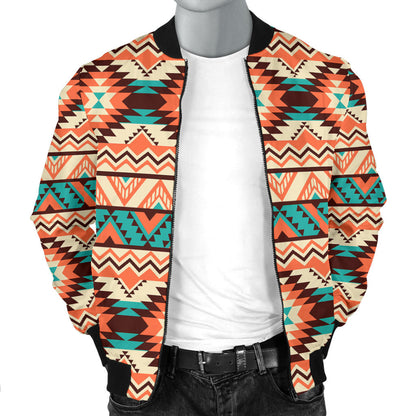 Navajo Western Style Print Pattern Men Bomber Jacket