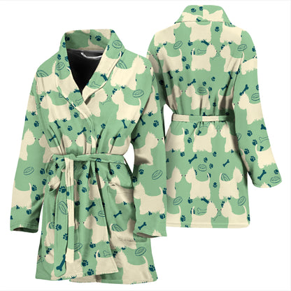 Scottish Terriers Print Design LKS302 Women Bathrobe
