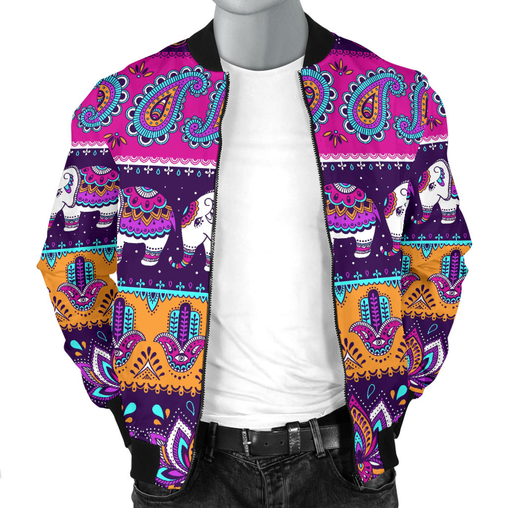 Boho Indian Style Pattern Men Bomber Jacket