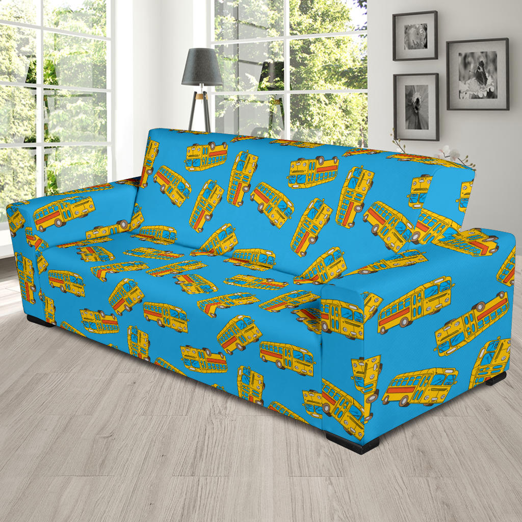 School Bus Print Design LKS302 Sofa Slipcover