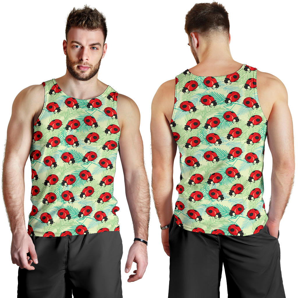 Ladybug Cute Print Pattern Men Tank Top