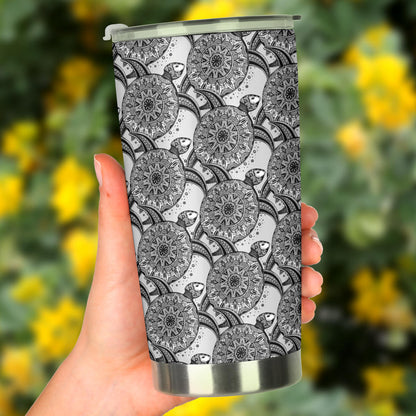 Tribal Turtle Polynesian Themed Print Tumbler
