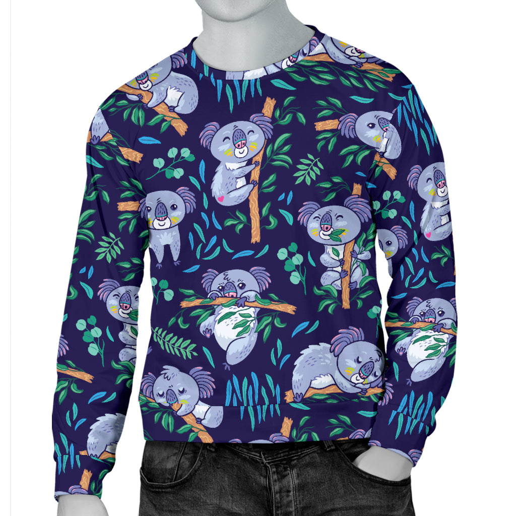 Koala Themed Design Print Men Long Sleeve Sweatshirt