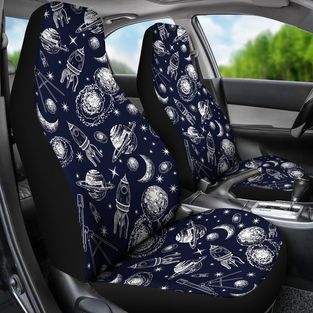 Space Rocket Print Design LKS301 Car Seat Covers