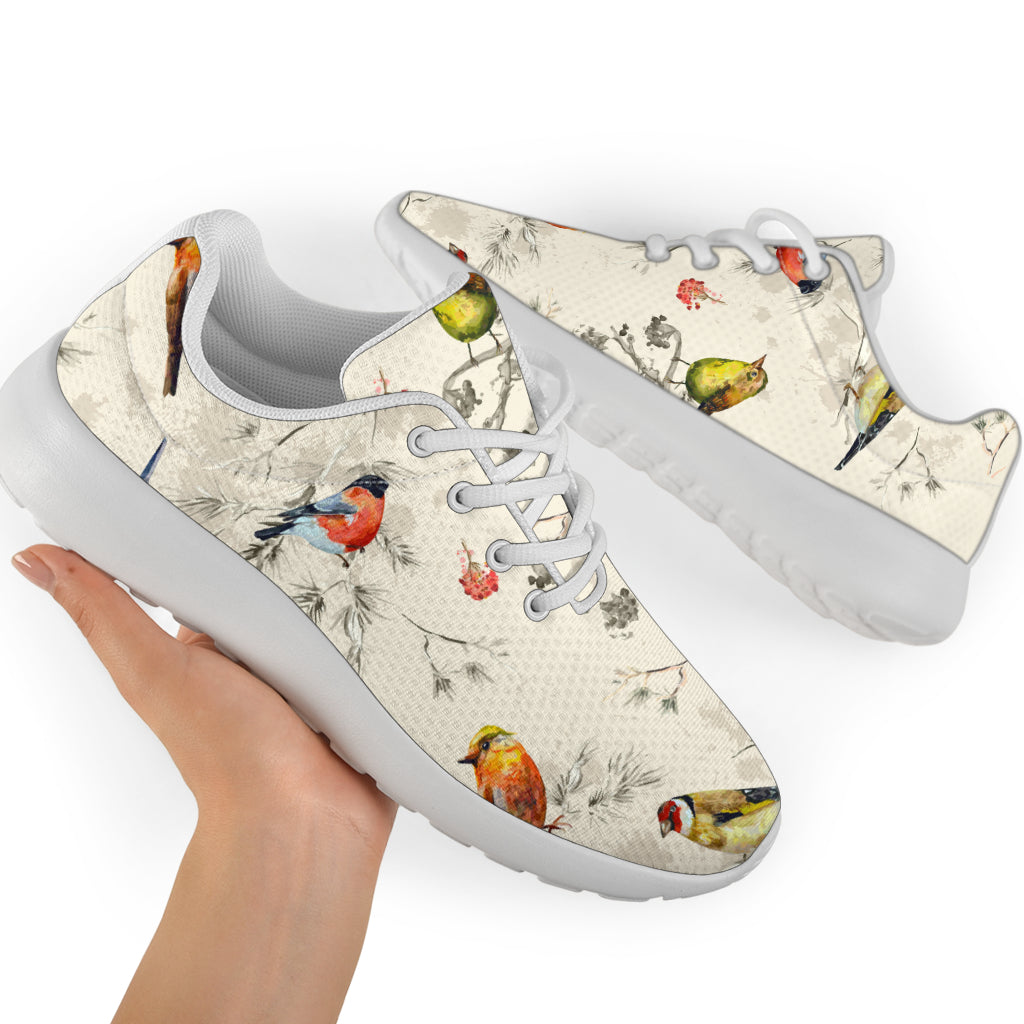 Bird Watercolor Design Pattern Athletic Shoes