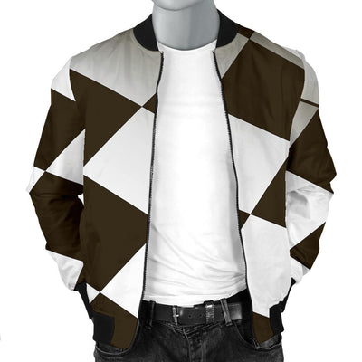 Checkered Flag Racing Style Men Bomber Jacket