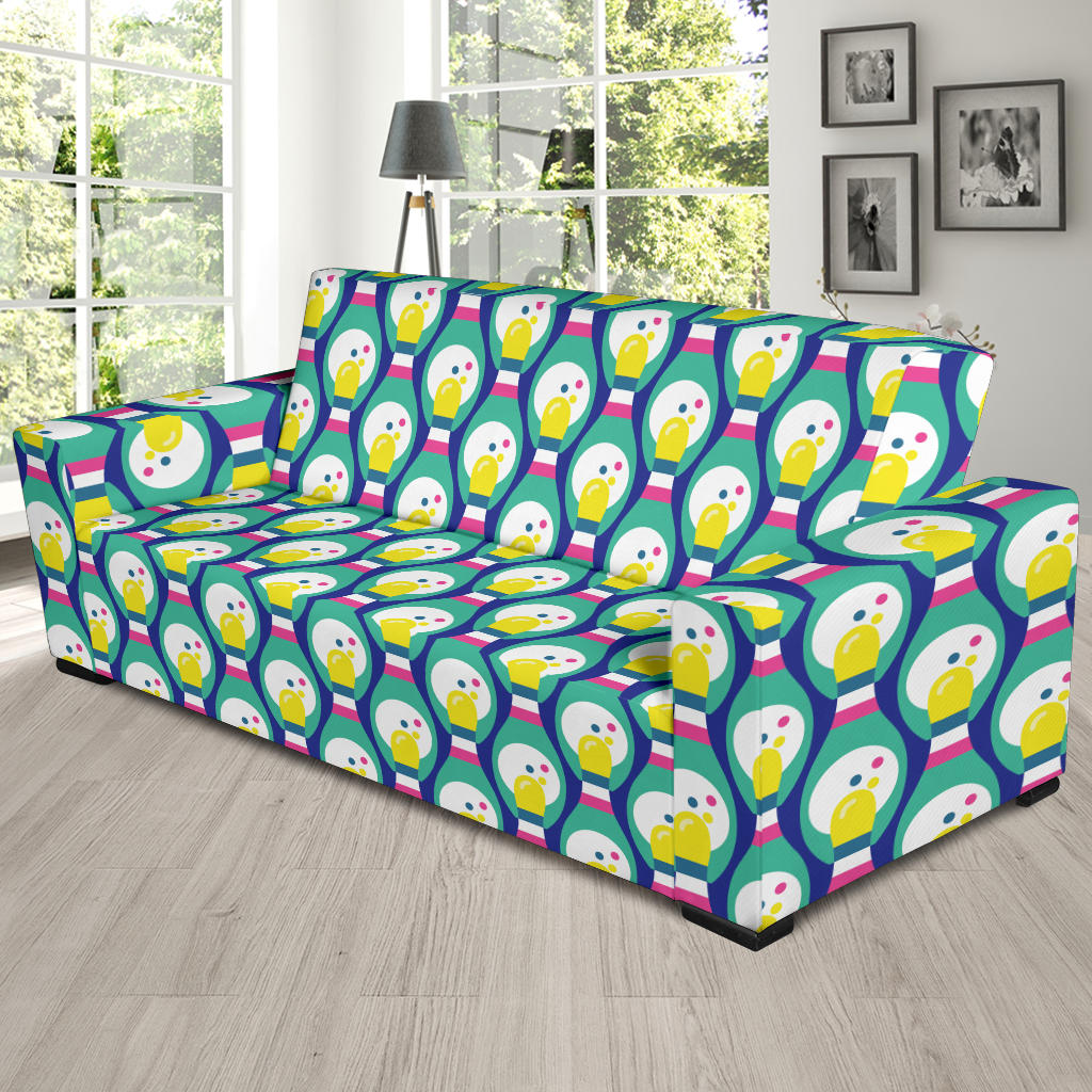 Bowling Pattern Print Design 04 Sofa Slipcover