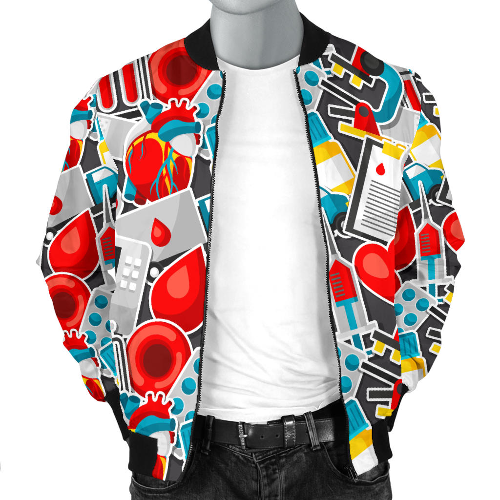 Phlebotomist Medical Themed Men Bomber Jacket