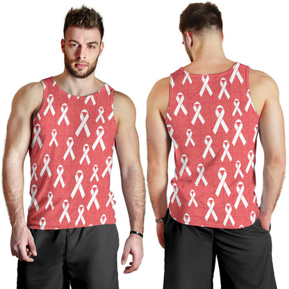 Autism Awareness Ribbon Design Print Men Tank Top