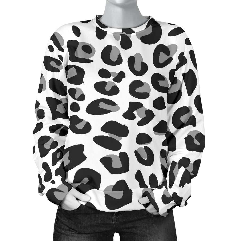 Snow Leopard Skin Print  Women Long Sleeve Sweatshirt