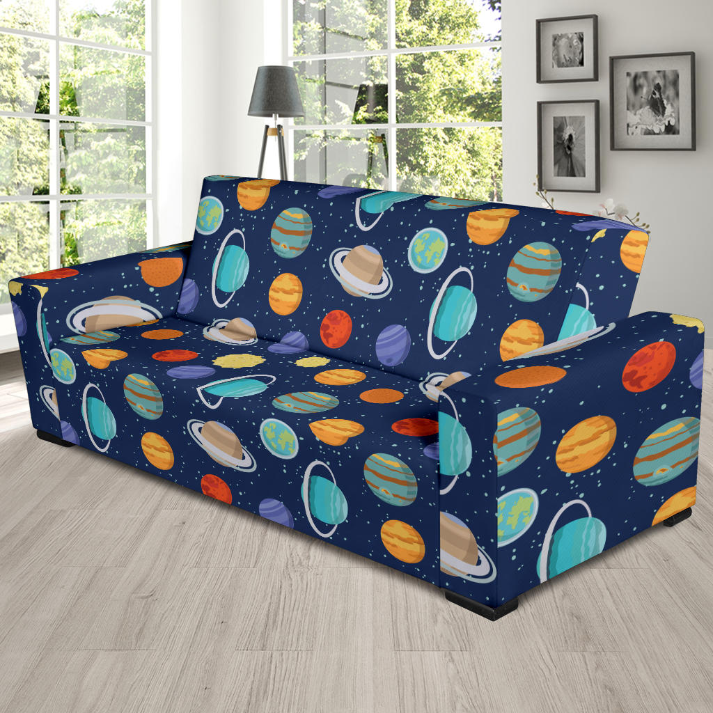 Planet With Star Print Design LKS303 Sofa Slipcover