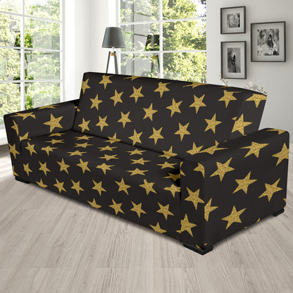 Star Gold Print Design LKS302 Sofa Slipcover