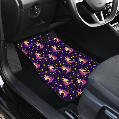 Unicorn Princess Star Sparkle Car Floor Mats Front Back