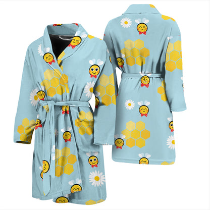 Bee Cute Print Design LKS304 Men Bathrobe