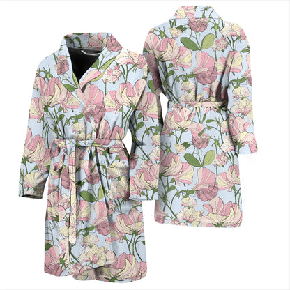 Sweet Pea Print Design LKS304 Men Bathrobe