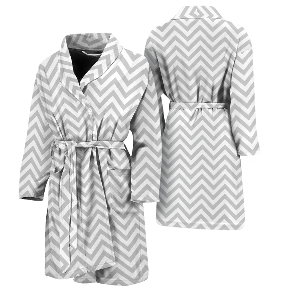 Chevron Print Design LKS401 Men Bathrobe