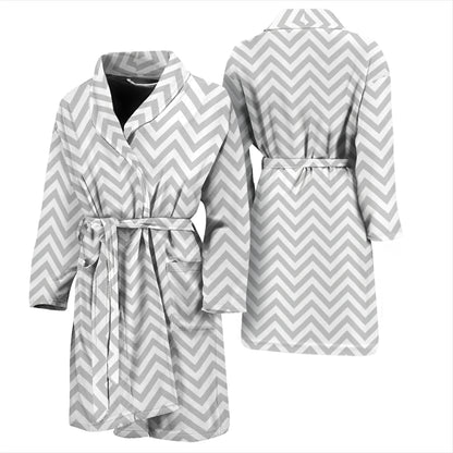 Chevron Print Design LKS401 Men Bathrobe