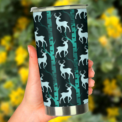 Deer Jungle Print Pattern Tumbler