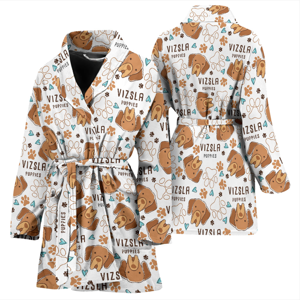 Vizslas Print Design LKS301 Women Bathrobe