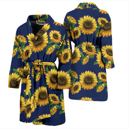 Sunflower Print Design LKS307 Men Bathrobe