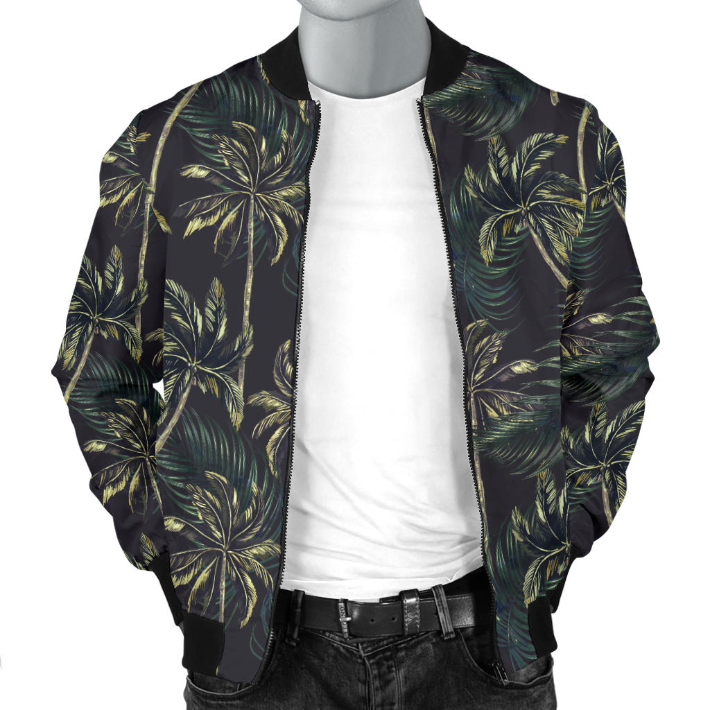 Palm Tree Background Design Print Men Bomber Jacket