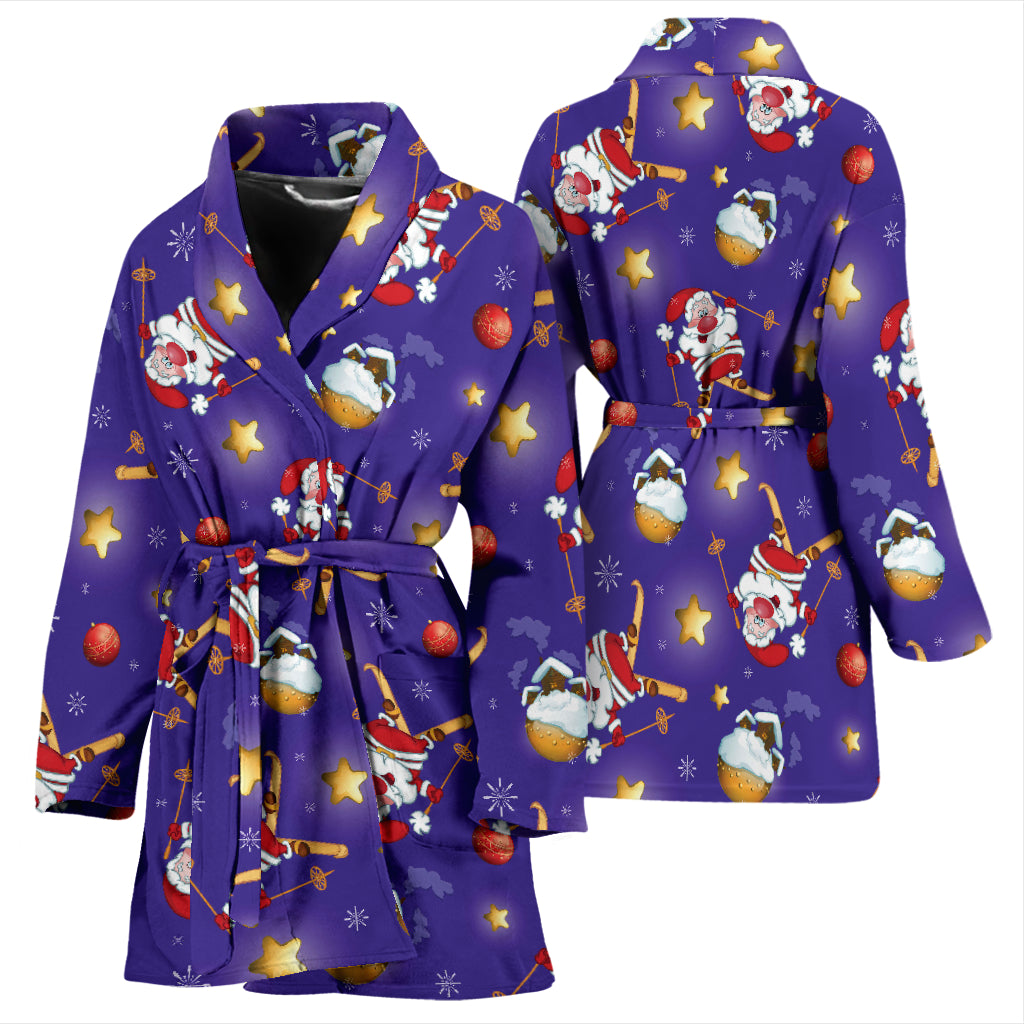 Ski Print Design LKS308 Women Bathrobe