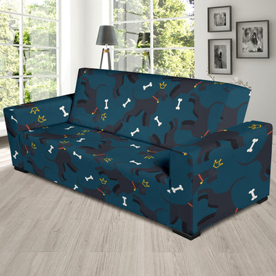 Schnauzers Pattern Print Design A04 Sofa Slipcover