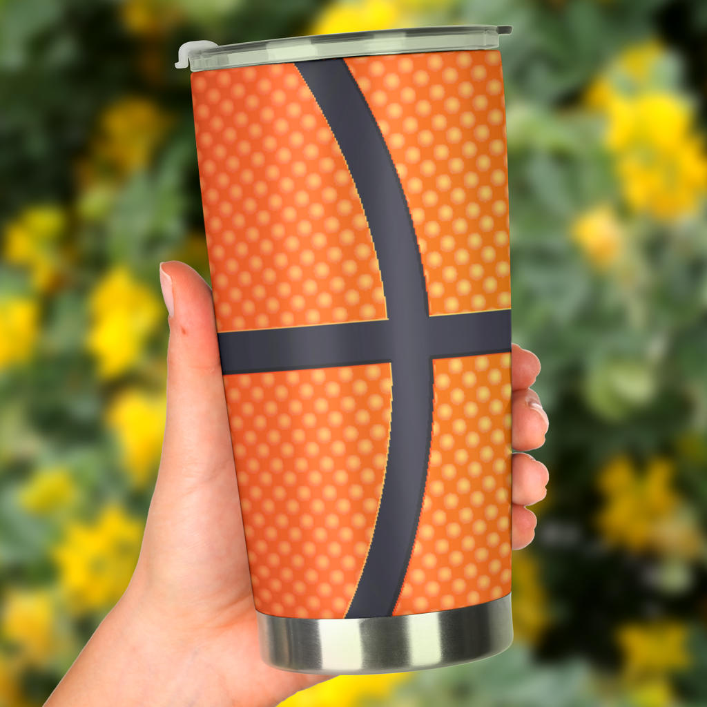 Basketball Texture Print Pattern Tumbler