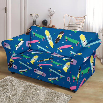 Skateboard Print Design LKS302 Loveseat Couch Slipcover