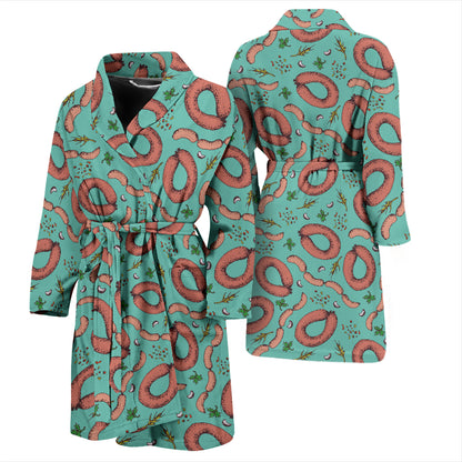 Sausage Print Design LKS303 Men Bathrobe