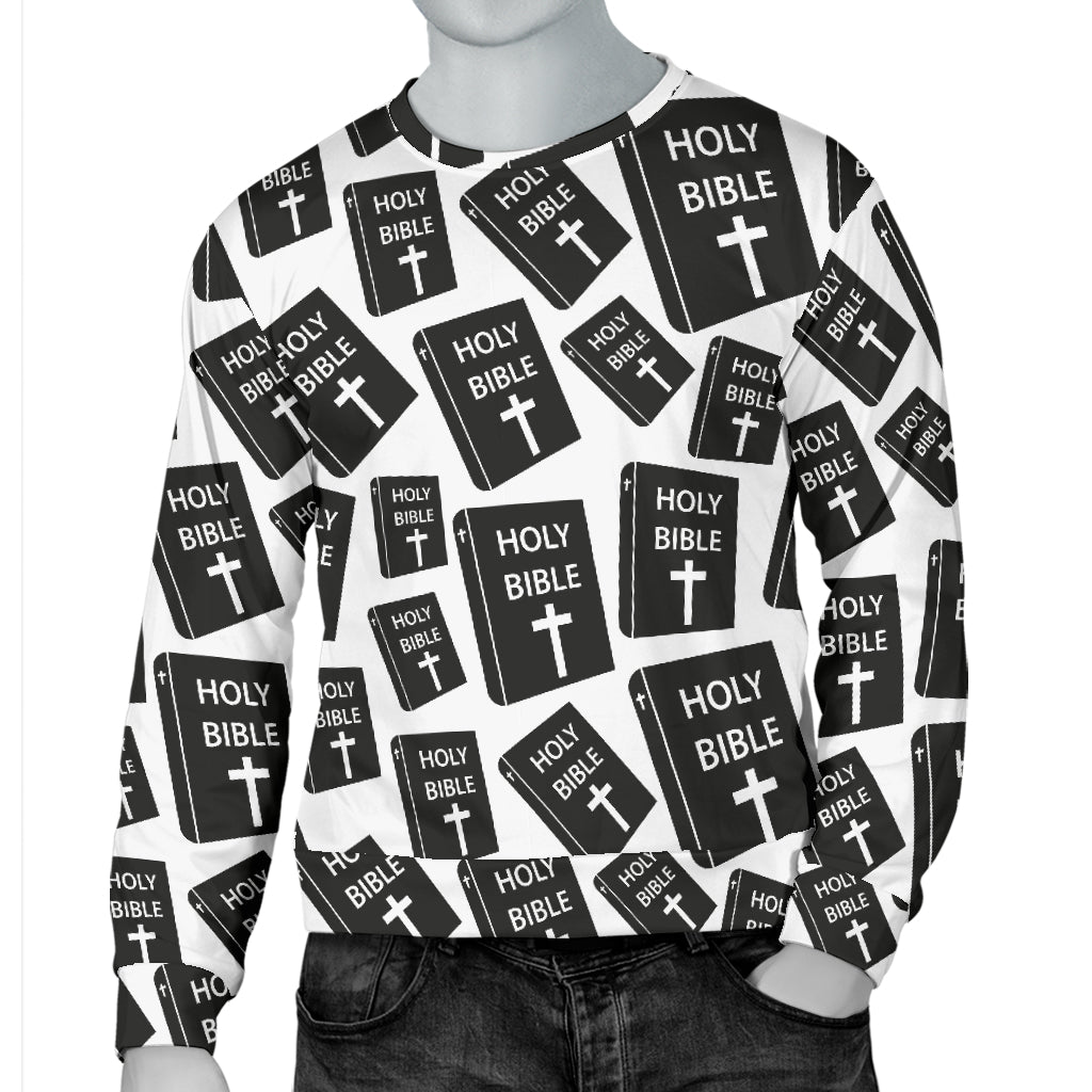 Christian Holy Bible Book Pattern Men Long Sleeve Sweatshirt