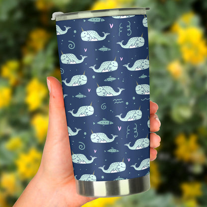 Narwhal Design Print Tumbler
