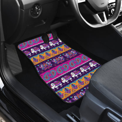 Boho Indian Style Pattern Car Floor Mats Front Back