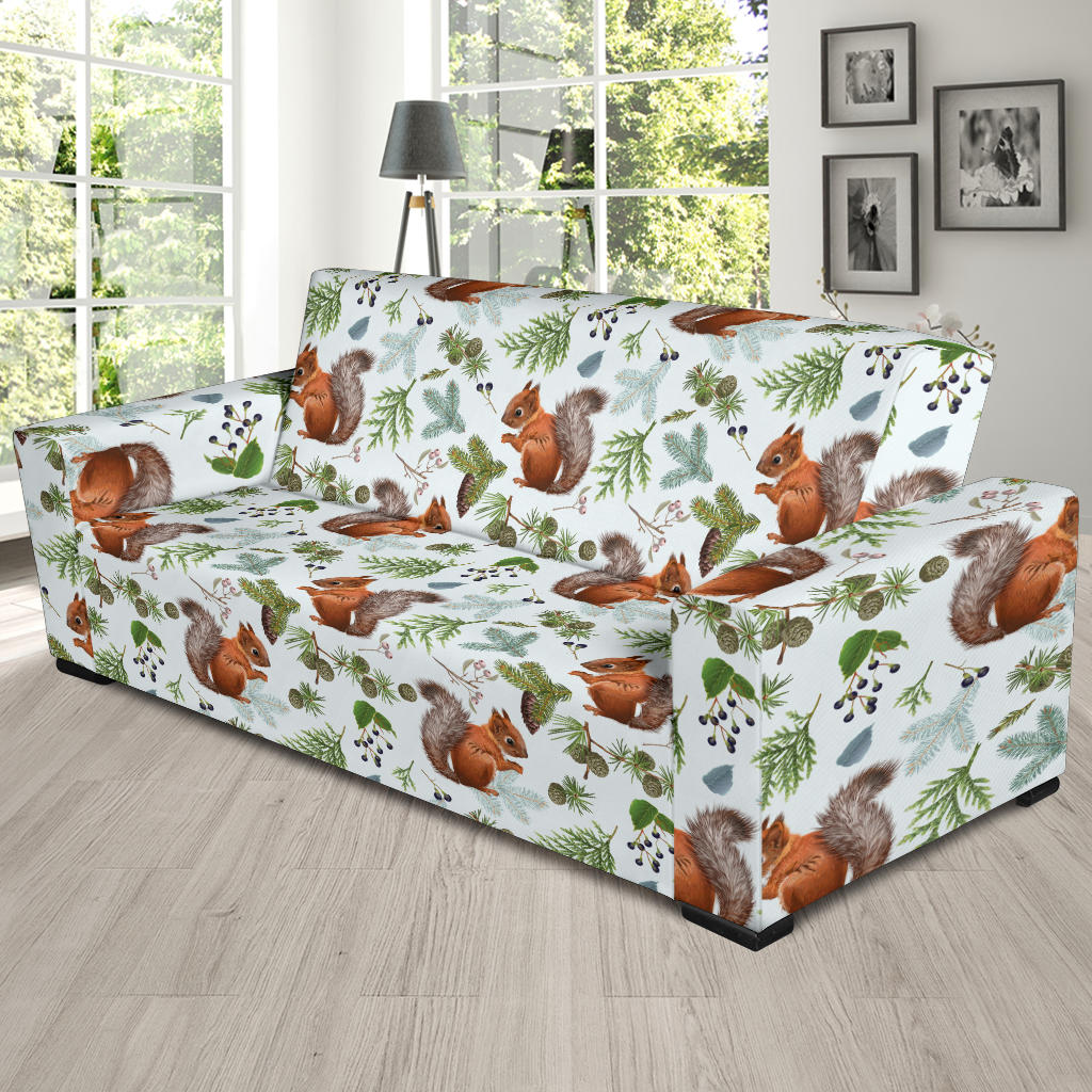 Squirrel Print Design LKS308 Sofa Slipcover
