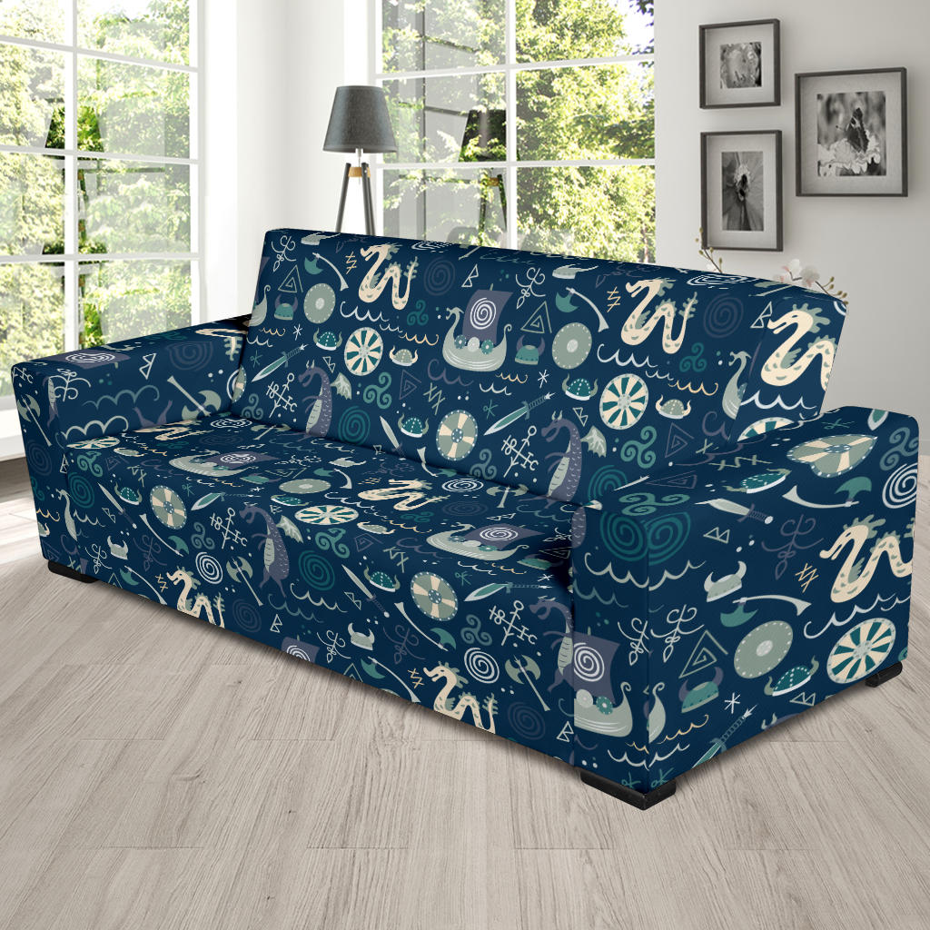 Vikings Print Design LKS305 Sofa Slipcover