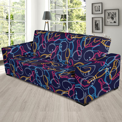 Bowling Pattern Print Design 07 Sofa Slipcover