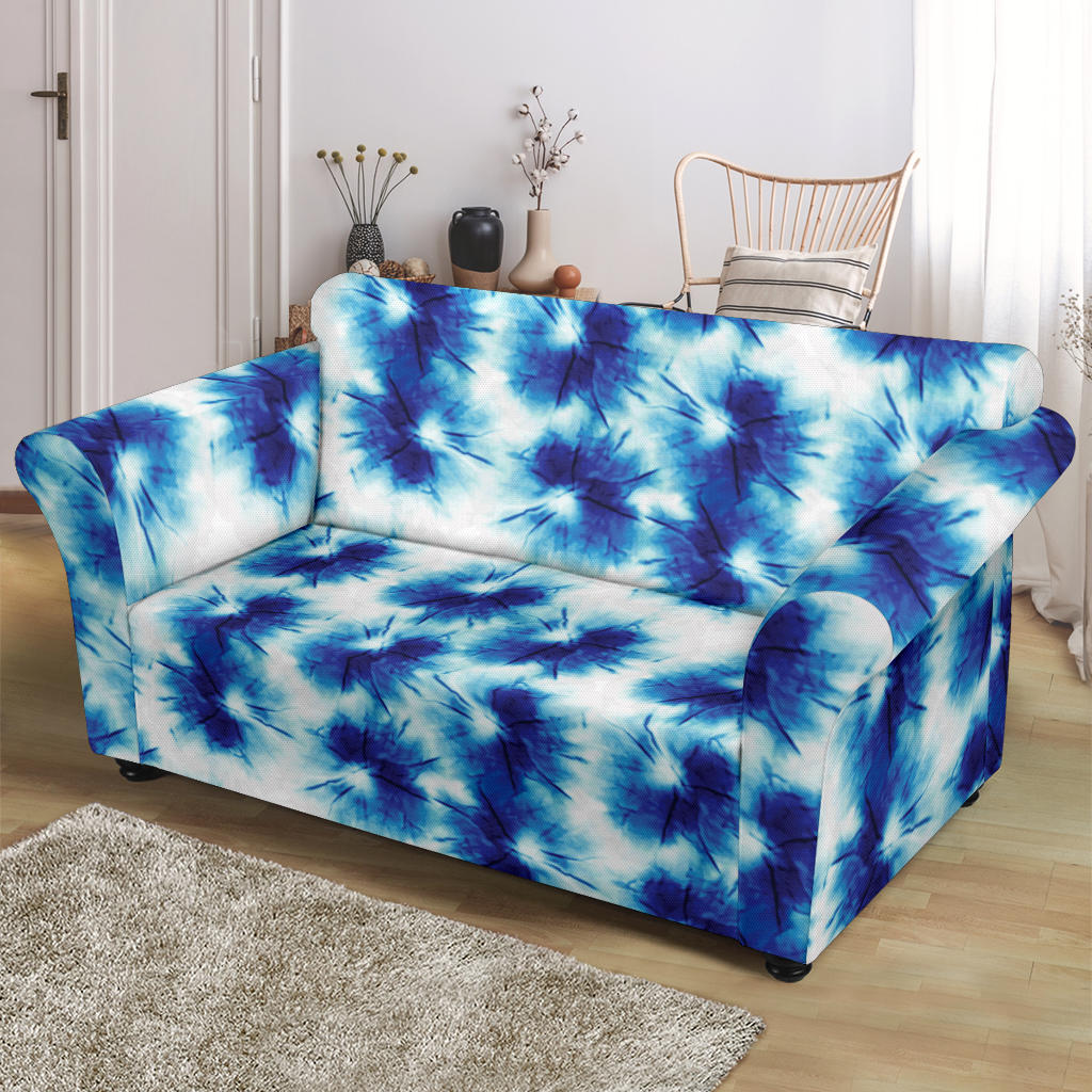 Tie Dye Blue Print Design LKS305 Loveseat Couch Slipcover