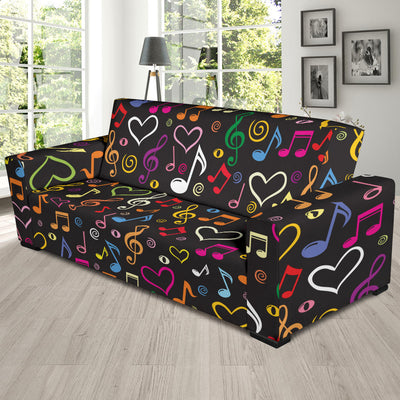 Music note Pattern Print Design A01 Sofa Slipcover