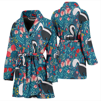 Skunk Print Design LKS302 Women Bathrobe