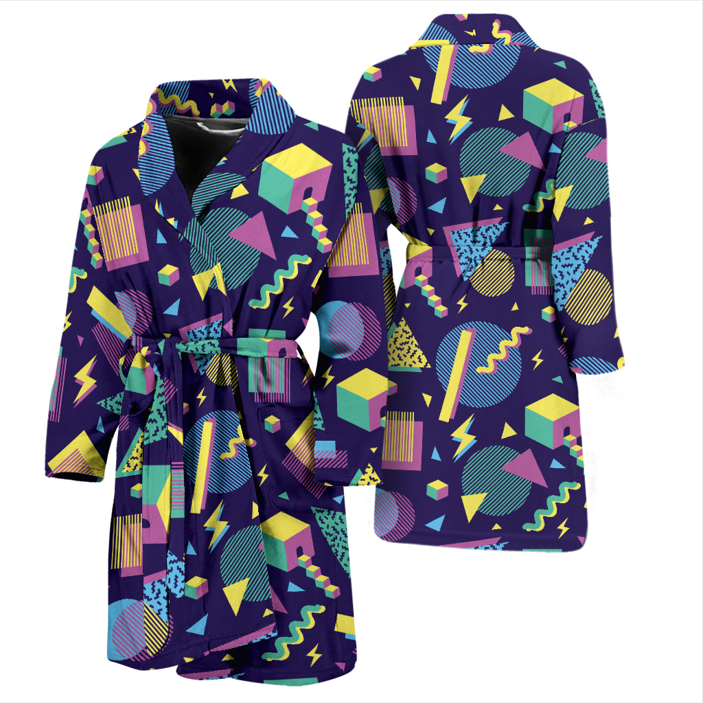 Geometric Print Design LKS401 Men Bathrobe