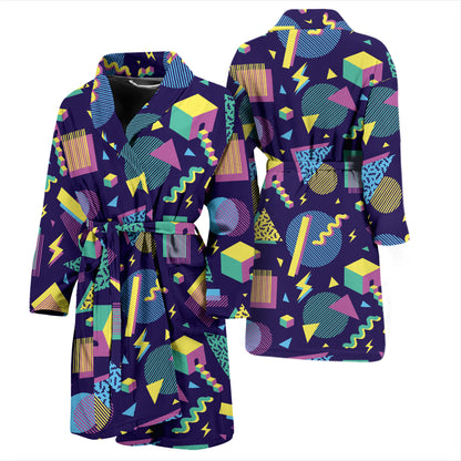 Geometric Print Design LKS401 Men Bathrobe